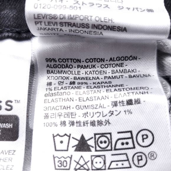 Levi's 505 Jeans Men 29x30 Black Straight Leg Grunge 90s Minimalist Casual Retro - Picture 7 of 14